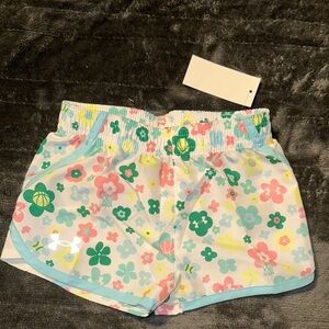 NWT Under Armour White and Blue Floral Shorts (12 Months)